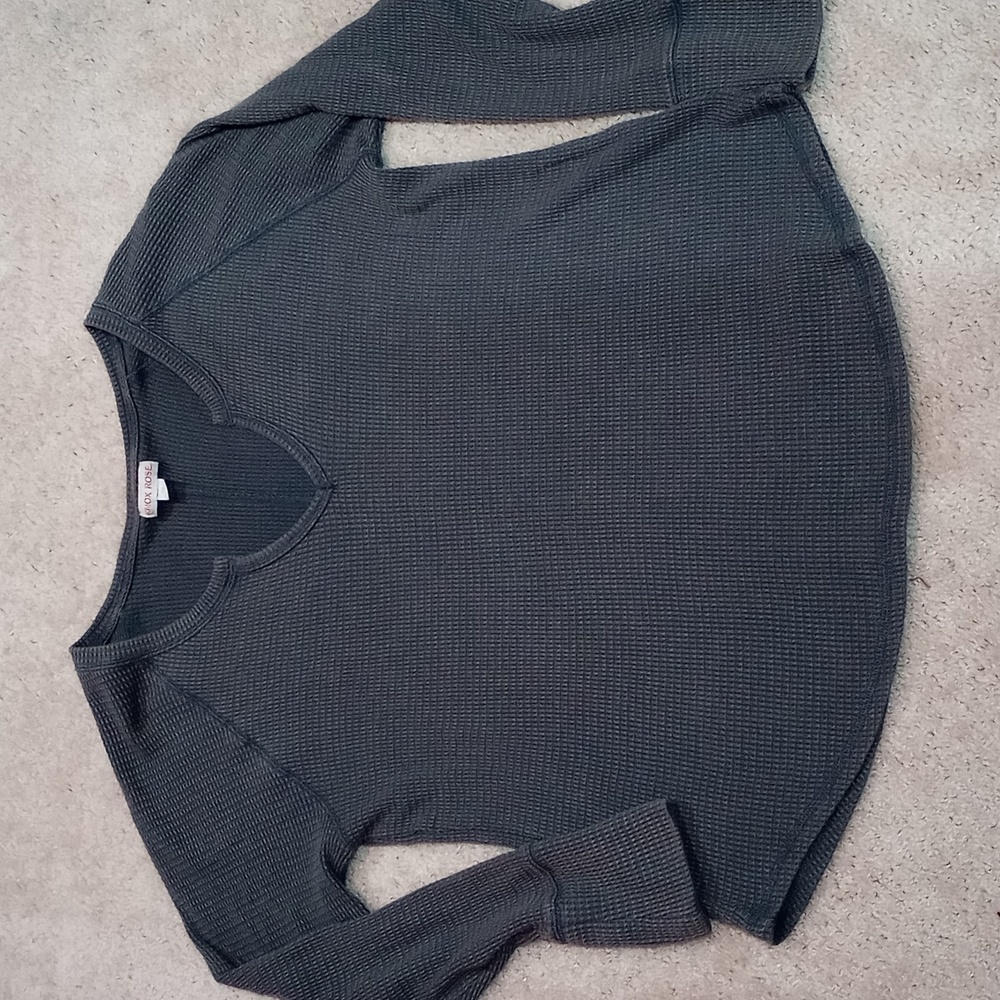 Knox Rose Long Sleeve Waffle Top